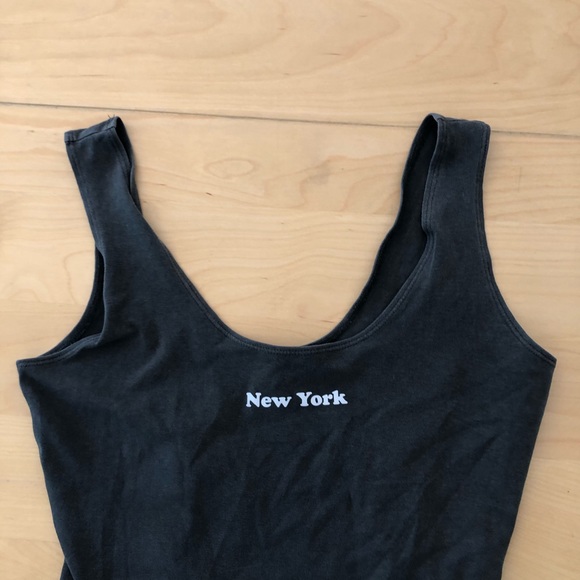 Forever 21 New York bodysuit S washed gray - Picture 11 of 14